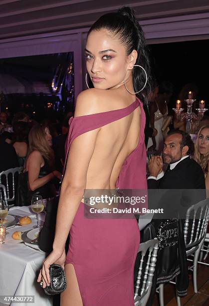 Shanina Shaik attends the de Grisogono 'Divine In Cannes' party at Hotel du Cap-Eden-Roc on May 19, 2015 in Cap d'Antibes, France.