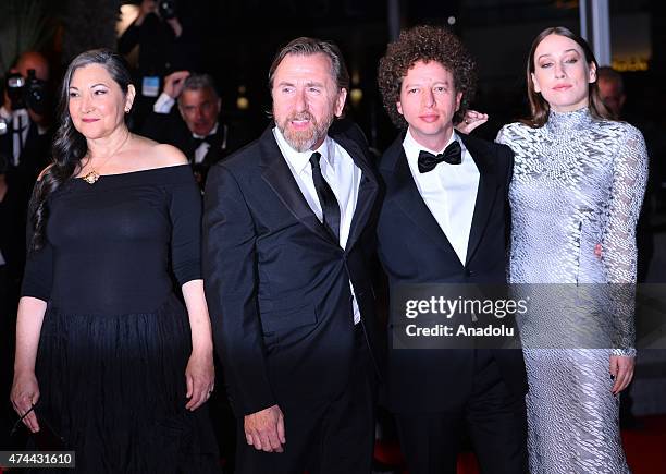 American actress Robin Bartlett, British actor Tim Roth, Mexican director Michel Franco and American actress Sarah Sutherland arrive for the...