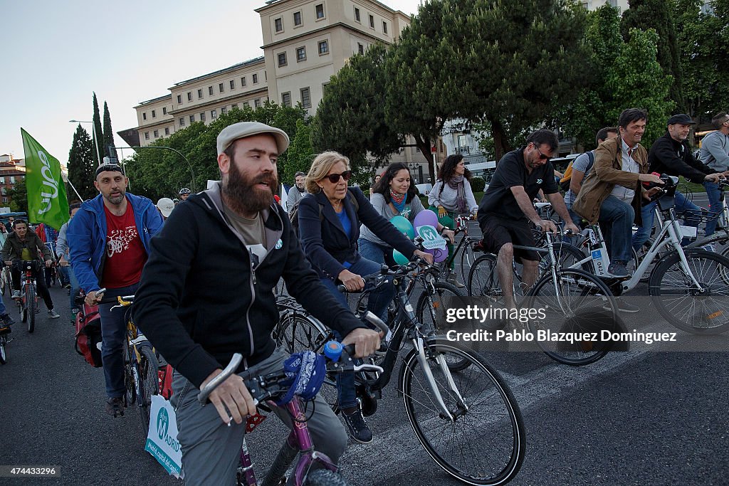 'Ahora Madrid' Candidate, Manuela Carmena Closes Her Election Campaign In Madrid