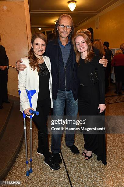 Silke Popp, Eisi Gulp and Janina Stopper attend the Bayerischer Fernsehpreis 2015 at Prinzregententheater on May 22, 2015 in Munich, Germany.