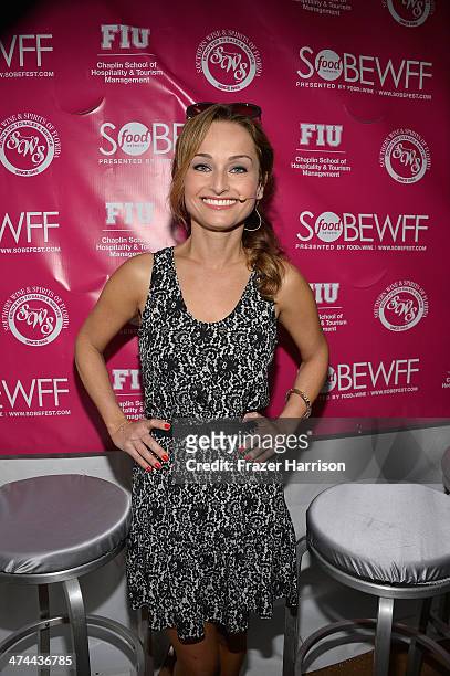 Chef Giada De Laurentiis attends KitchenAid® Culinary Demonstrations during the Food Network South Beach Wine & Food Festival at Grand Tasting...