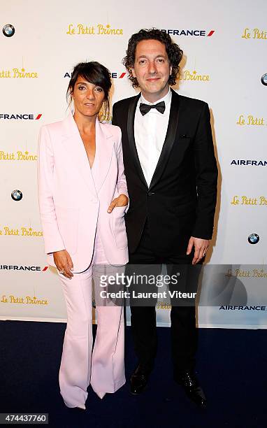 Florence Foresti and Guillaume Gallienne attend "The Little Prince" Party during the 68th annual Cannes Film Festival on May 22, 2015 in Cannes,...