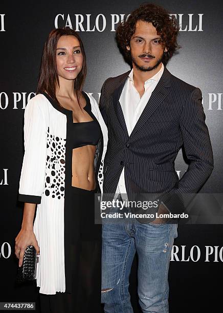 Chicca Rocco and Giovanni Masiero attend the Carlo Pignatelli Fashion Show 2016 on May 22, 2015 in Milan, Italy.