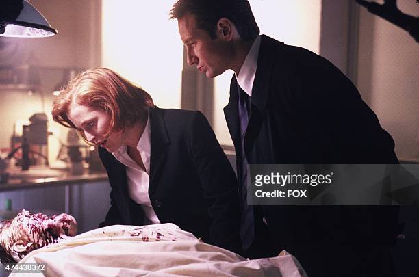 Agent Dana Scully and Agent Fox Mulder investigate a murder linked to people who move faster than the eye can see in the "Rush" episode of THE...