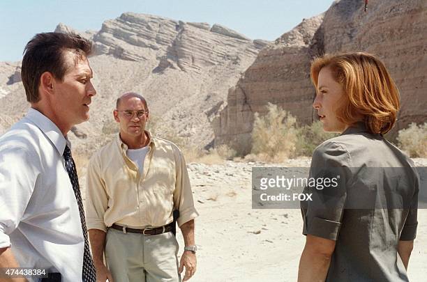Agent John Doggett , Assistant Director Walter Skinner and Agent Dana Scully search for the missing Agent Mulder in part two of the season premiere...
