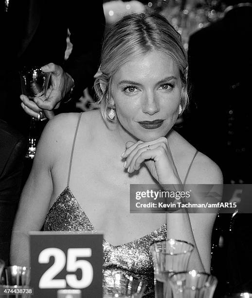 Sienna Miller attends dinner for the amfAR 22nd Annual Cinema Against AIDS Gala at Hotel du Cap-Eden-Roc on May 21, 2015 in Cap d'Antibes, France.