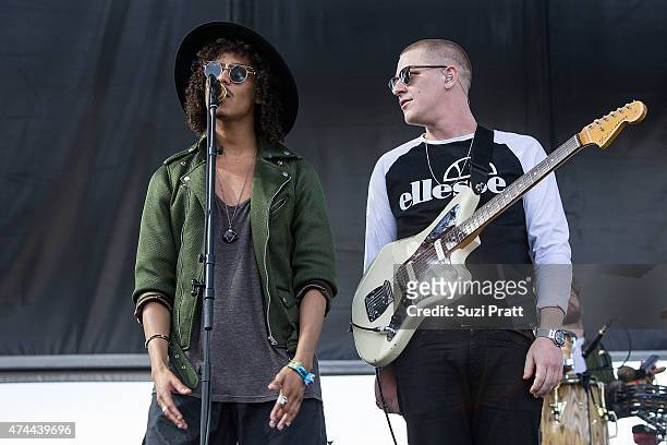 Andro Cowperthwaite and Joshua Lloyd-Watson perform at the Sasquatch Music Festival at The Gorge on May 22, 2015 in George, Washington.