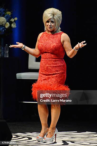 Theresa Caputo performs portraying herself as Long Island Medium at Fillmore Miami Beach on February 22, 2014 in Miami Beach, Florida.