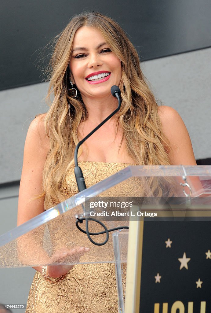 Sofia Vergara Honored On The Hollywood Walk Of Fame