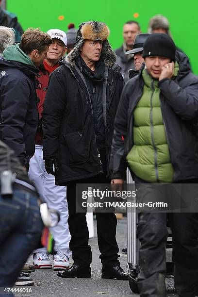 Bruce Willis is seen on the movie set of "Red 2" on October 28, 2012 in London, United Kingdom.