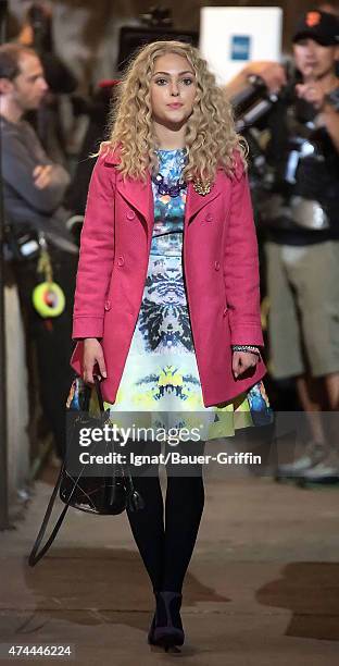 AnnaSophia Robb is seen on the movie set of "The Carrie Diaries" on October 27, 2012 in New York City.