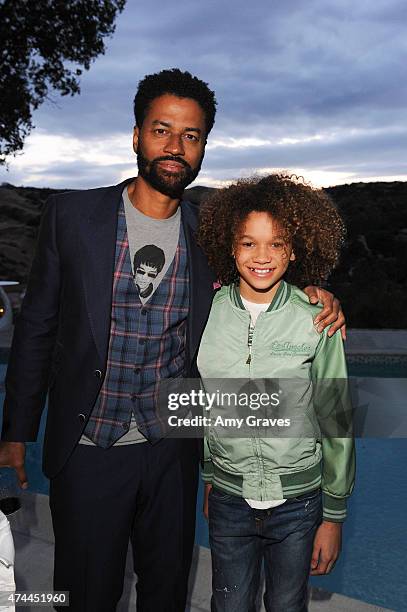 Eric Benet and Armani Jackson attend the Mission Save Her's Private Party Hosted by Eric Benet and Reggie Benjamin at a Private Residence on May 22,...