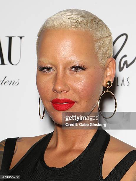 Model Amber Rose arrives at the Chateau Nightclub & Rooftop at the Paris Las Vegas on May 23, 2015 in Las Vegas, Nevada.