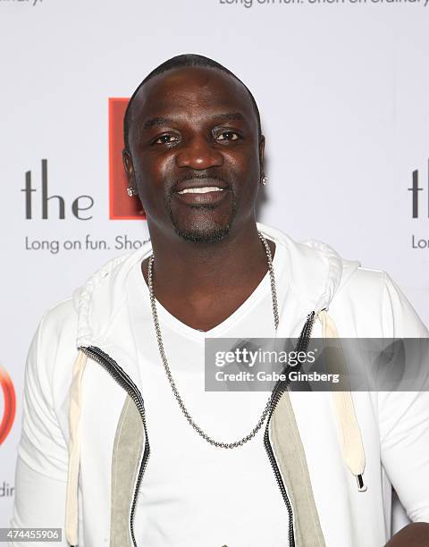 Recording artist Akon attends the "Knockout Night at the D" boxing event at the Downtown Las Vegas Events Center on May 22, 2015 in Las Vegas, Nevada.