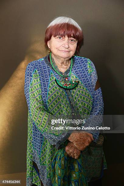 Agnes Varda attends Kering Talks 'Women In Motion' At The 68th Annual Cannes Film Festival on May 23, 2015 in Cannes, France.