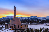 Northern Lights Cathedral at Sunset