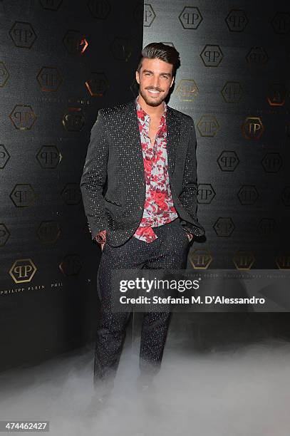 Mariano Di Vaio attends the Philipp Plein show as part of Milan Fashion Week Womenswear Autumn/Winter 2014 on February 23, 2014 in Milan, Italy.