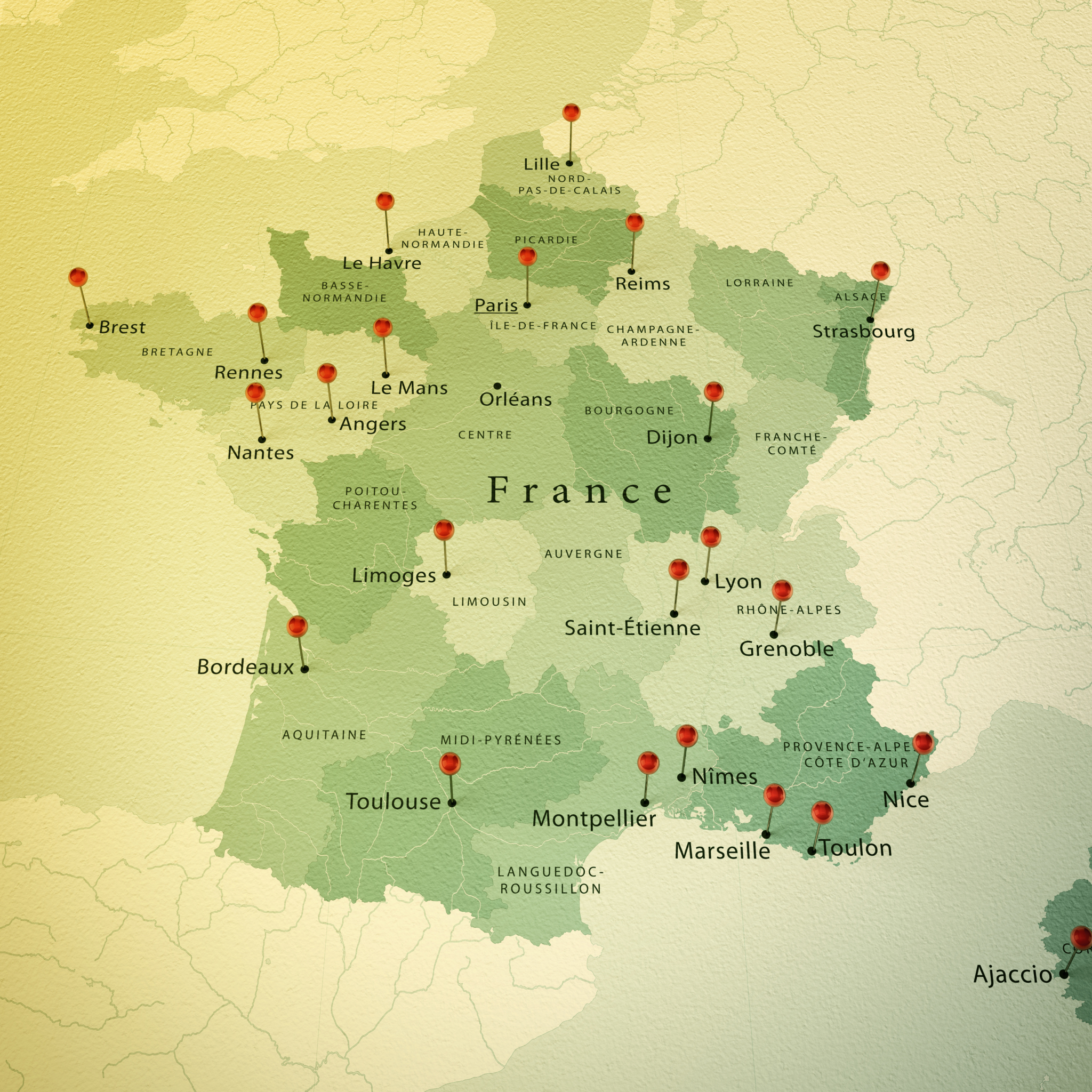 map of nouvelle aquitaine