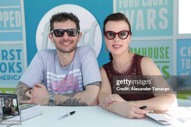 Gabriele Corcos and Debi Mazar attend Whole Foods Market Grand Tasting Village Featuring MasterCard® Grand Tasting Tents during the Food Network...