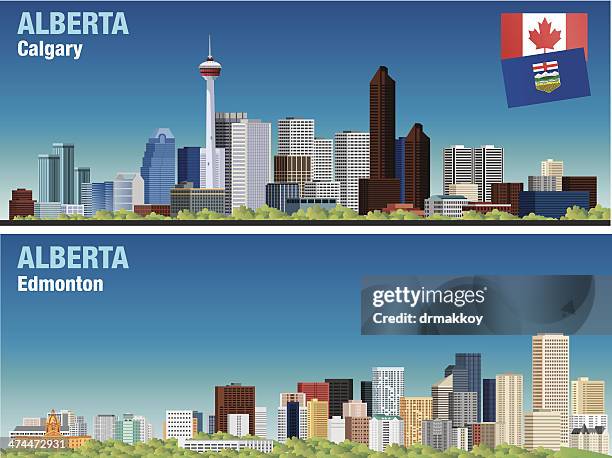 ilustraciones, imágenes clip art, dibujos animados e iconos de stock de alberta - edmonton