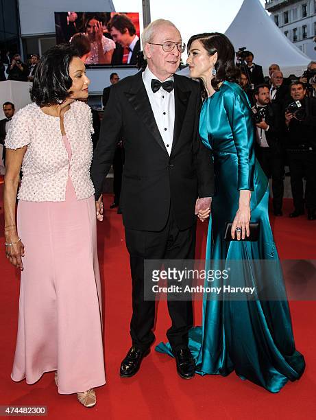 Rachel Weisz and Michael Caine attend the "Youth" premiere during the 68th annual Cannes Film Festival on May 20, 2015 in Cannes, France.