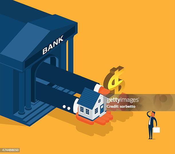 banking - commercial real estate as investment increases stock illustrations