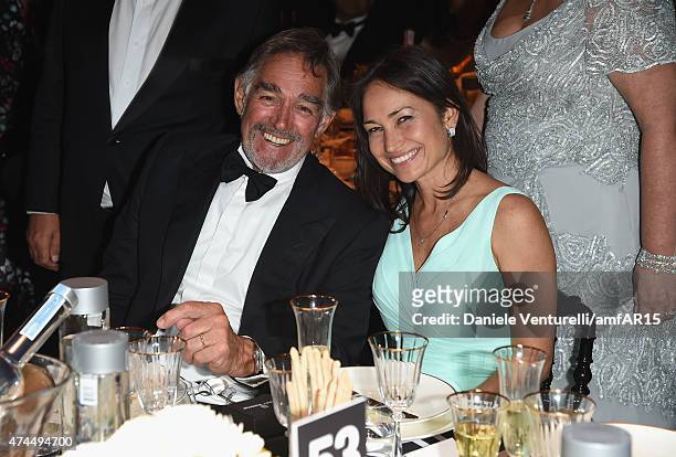Actor Fabio Testi and Antonella Liguori attend amfAR's 22nd Cinema Against AIDS Gala, Presented By Bold Films And Harry Winston at Hotel du...