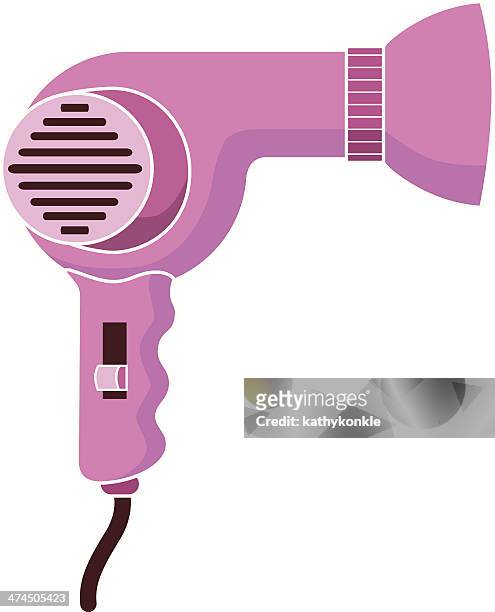 illustrations, cliparts, dessins animés et icônes de rose un sèche-cheveux - hair dryer stock