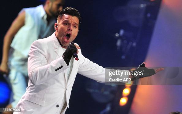 Puerto Rican Singer Ricky Puerto Rican singer Ricky Martin performs during the Viña del Mar ...