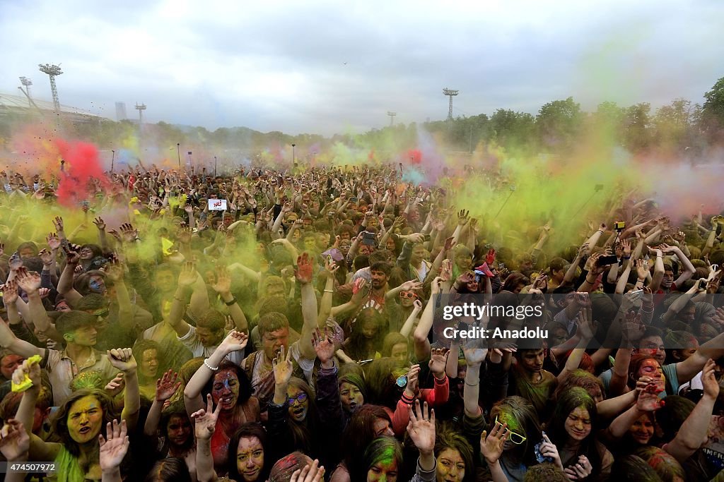 Holi Festival of Colours in Moscow