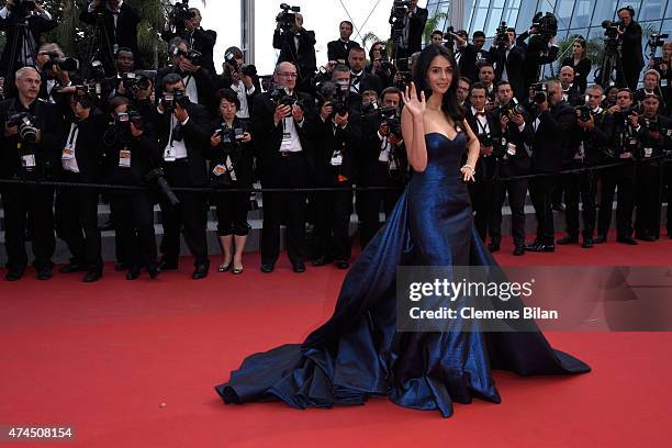 Mallika Sherawat attends the Premiere of "Macbeth" during the 68th annual Cannes Film Festival on May 23, 2015 in Cannes, France.