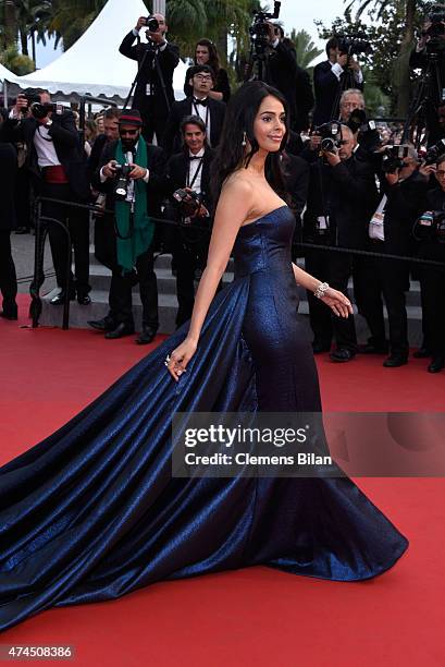 Mallika Sherawat attends the Premiere of "Macbeth" during the 68th annual Cannes Film Festival on May 23, 2015 in Cannes, France.