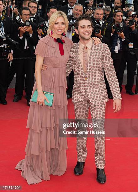 Sienna Miller and Xavier Dolan attend the "Macbeth" Premiere during the 68th annual Cannes Film Festival on May 23, 2015 in Cannes, France.