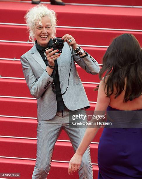 Ellen von Unwerth and Emma Miller attend the "Macbeth" Premiere during the 68th annual Cannes Film Festival on May 23, 2015 in Cannes, France.