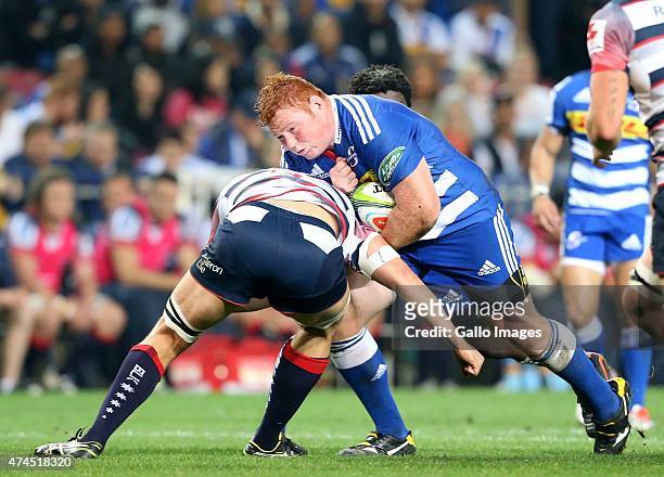 Steven Kitshoff of the Stormers in action during the Super Rugby match between DHL Stormers and Melbourne Rebels at DHL Newlands Stadium on May 23,...
