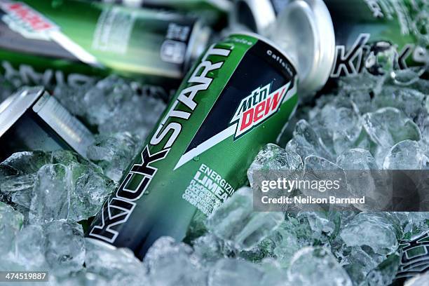 Mountain Dew Kickstart on display at Best of The Munchies: People's Choice Food Awards Presented by PepsiCo Hosted by Andrew Zimmern during the Food...