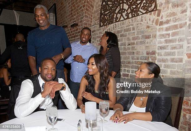 Dwyane Wade, Gabrielle Union and Lisa Joseph are seen during NBA All-Star Weekend 2014 at on February 15, 2014 in New Orleans, Louisiana.