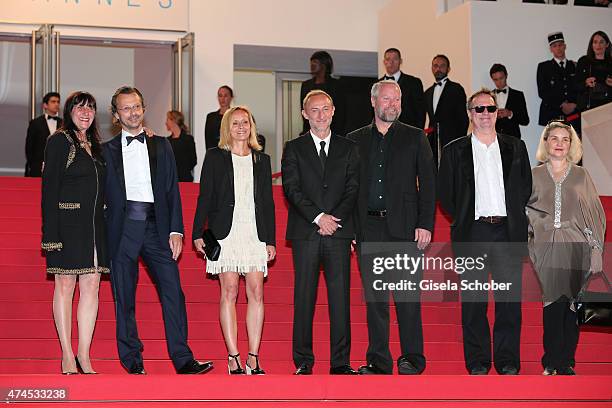 French producer Sylvie Pialat , French producer Jean-Baptiste Dupont French director Guillaume Nicloux , and US actor Dan Warner attend the Premiere...