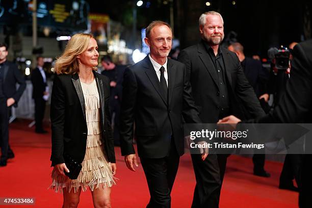 French director Guillaume Nicloux and US actor Dan Warner attend the Premiere of "Valley Of Love" during the 68th annual Cannes Film Festival on May...