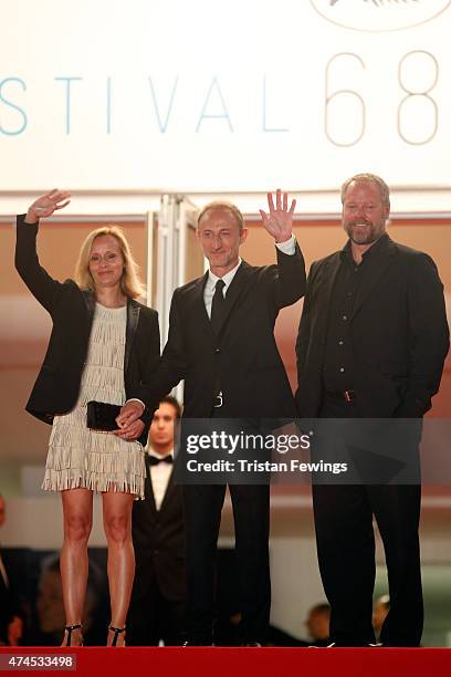 French director Guillaume Nicloux and US actor Dan Warner attend the Premiere of "Valley Of Love" during the 68th annual Cannes Film Festival on May...