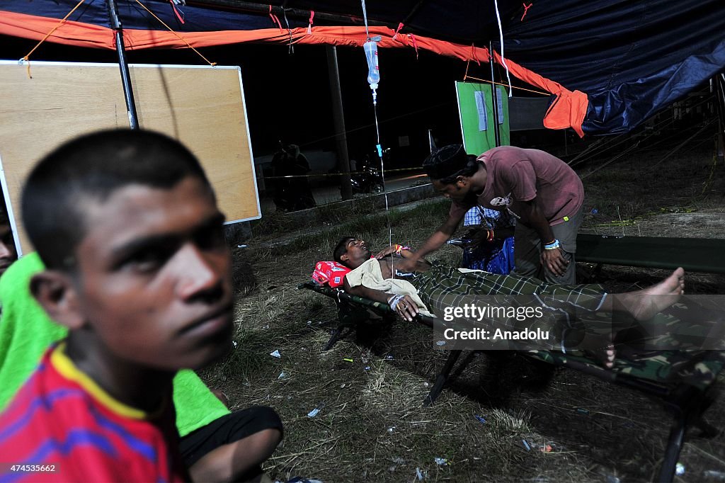 Rohingya migrants take shelter in Kuala Langsa