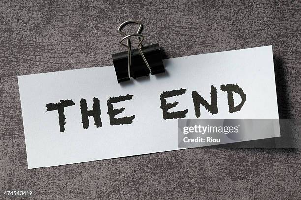 the end - finale stockfoto's en -beelden