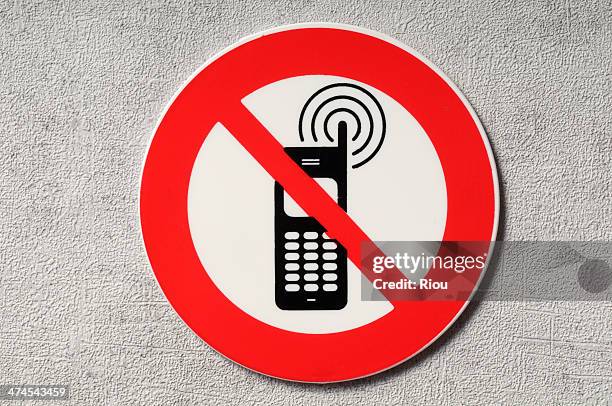 no phone sign - forbidden stock pictures, royalty-free photos & images