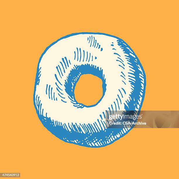 ilustraciones, imágenes clip art, dibujos animados e iconos de stock de buñuelo en forma de rosca - donut