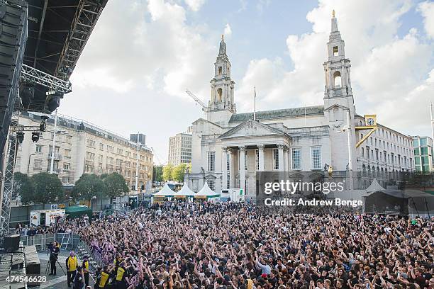 General view during the Slam Dunk Festival 2015 at Millennium Square on May 23, 2015 in Leeds, United Kingdom