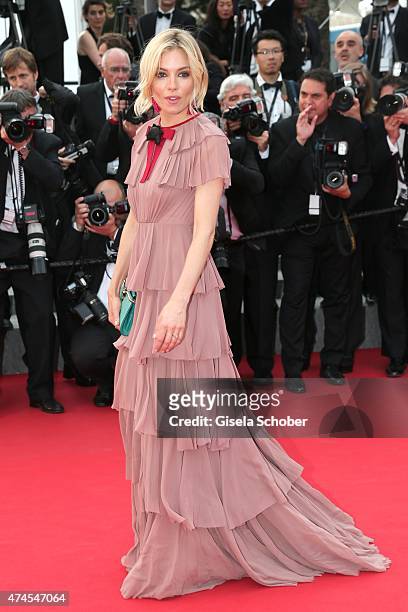 Actress Sienna Miller attends the "Macbeth" Premiere during the 68th annual Cannes Film Festival on May 23, 2015 in Cannes, France.