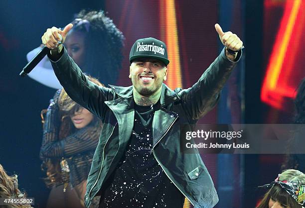 Nicky Jam performs at the 2015 Billboard Latin Music Awards presented by State Farm on Telemundo at Bank United Center on April 30, 2015 in Miami,...