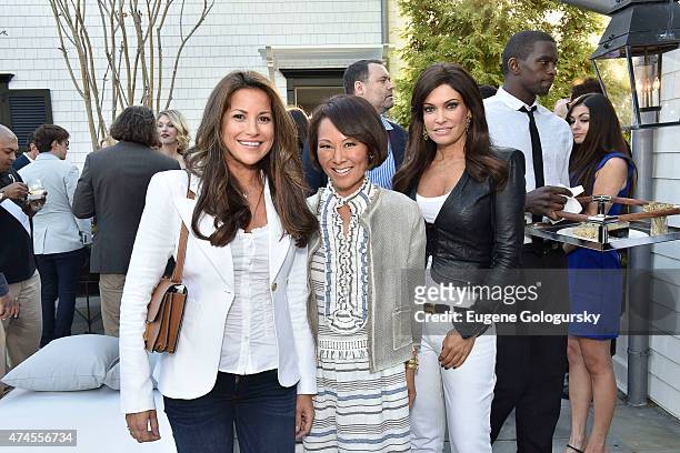 Gigi Stone-Woods, Alina Cho and Kimberly Guillfoyle attend the Hamptons Magazine Celebration of Its Memorial Day Kick-Off Event With Cover Star Tracy...