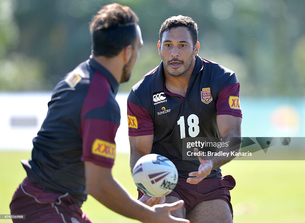 Queensland Maroons Media & Training Session