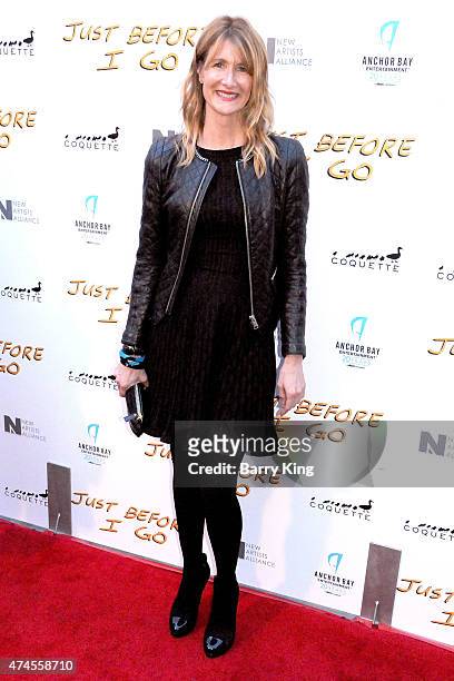 Actress Laura Dern arrives at the Los Angeles Special Screening of 'Just Before I Go' at ArcLight Hollywood on April 20, 2015 in Hollywood,...